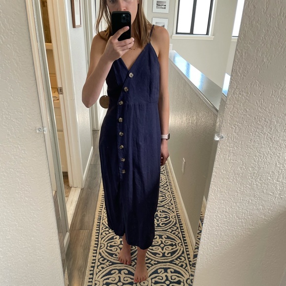 Navy midi dress -size small - Picture 5 of 6